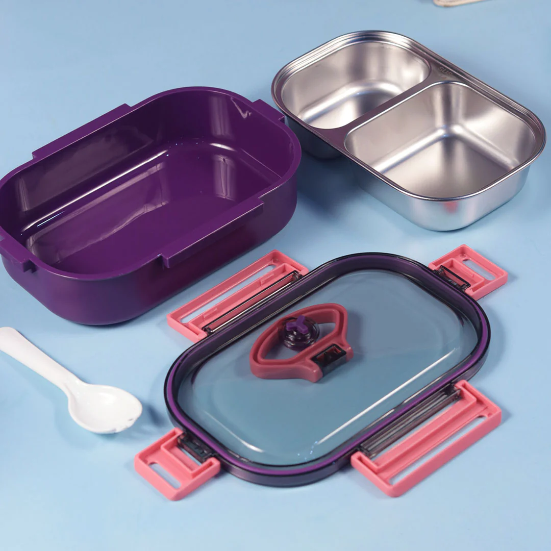 Personalized Double Compartment Stainless Steel Lunch Box ,500ml - Image 15