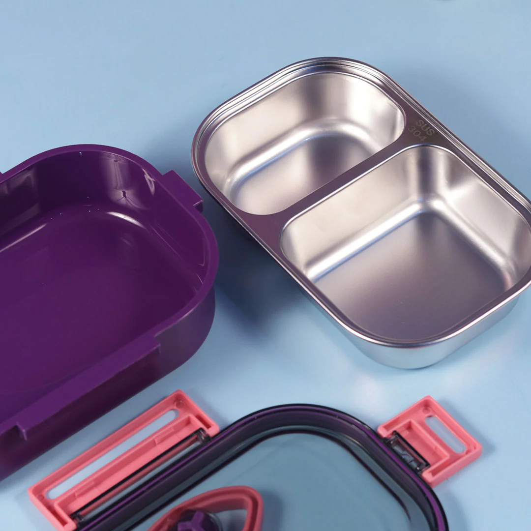 Personalized Double Compartment Stainless Steel Lunch Box ,500ml - Image 17