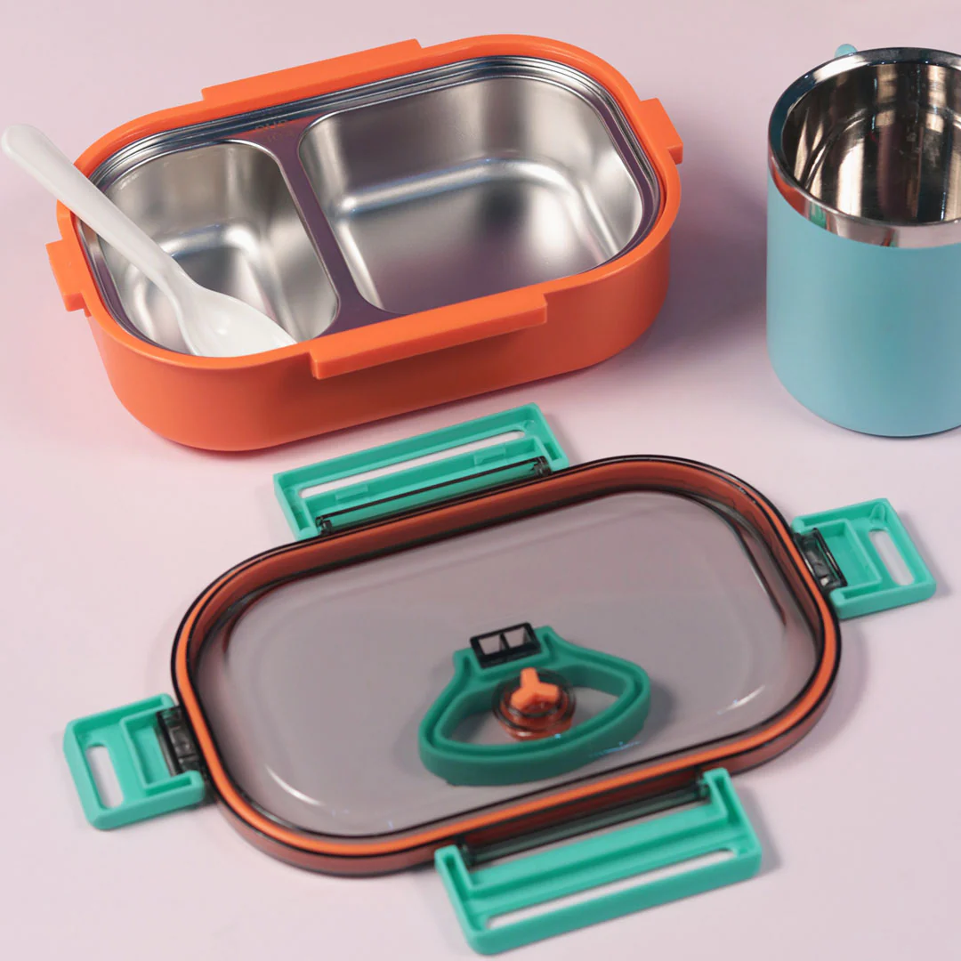Personalized Double Compartment Stainless Steel Lunch Box ,500ml - Image 23