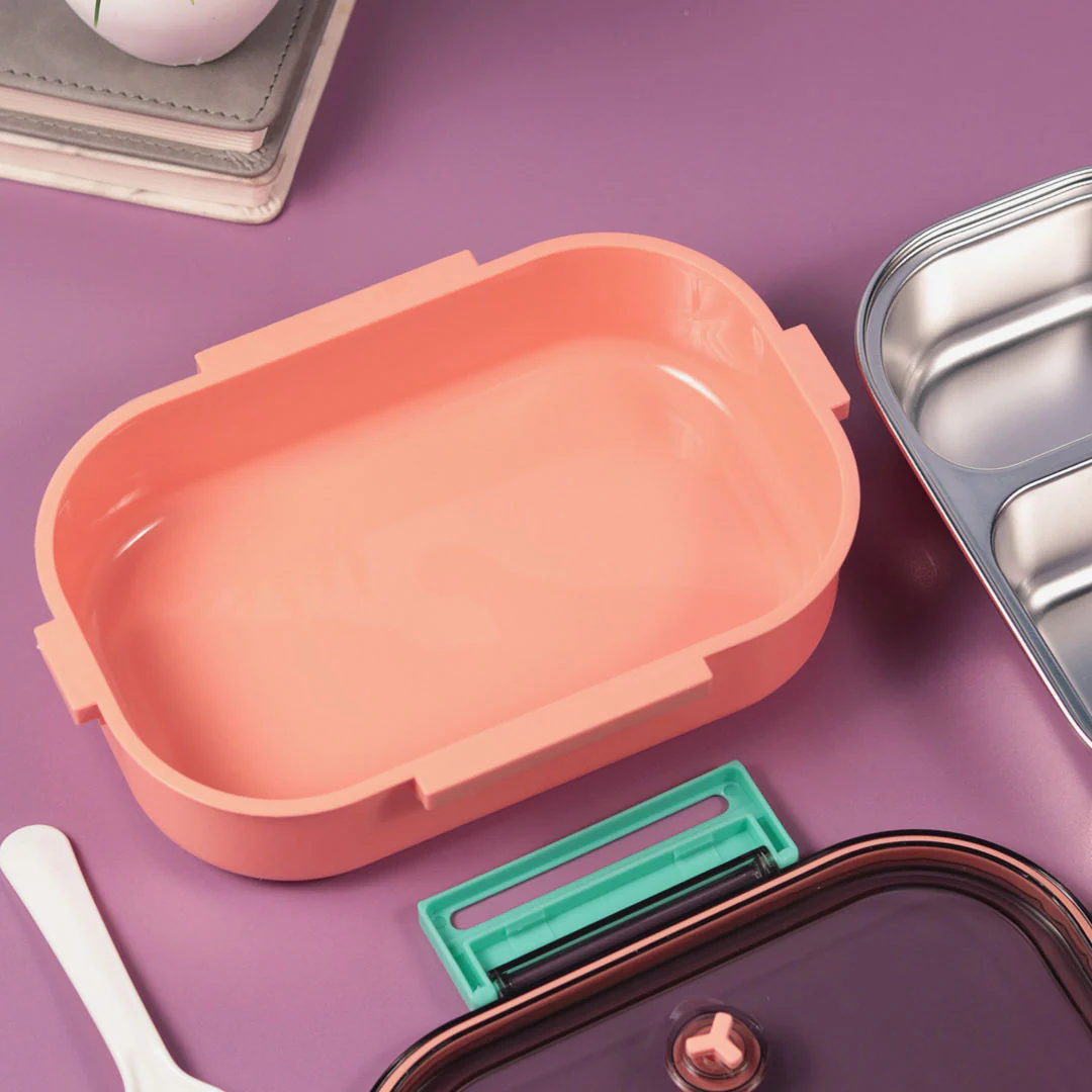 Personalized Double Compartment Stainless Steel Lunch Box ,500ml - Image 25