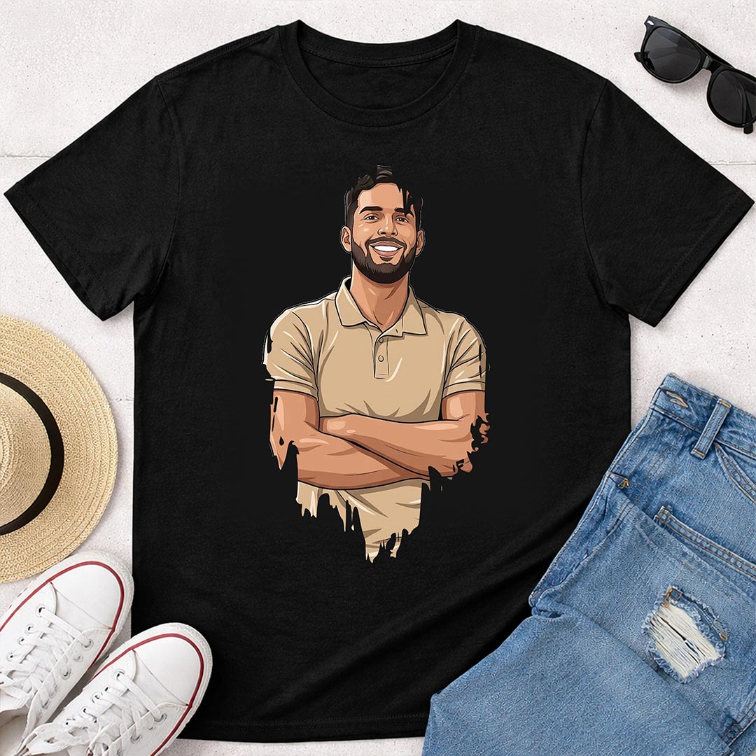 Personalized Drip Effect Photo T-Shirt-Black Tee for Women