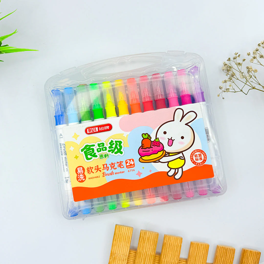 Personalized Dual Side Brush Marker Kit - 24 piece set - Image 4