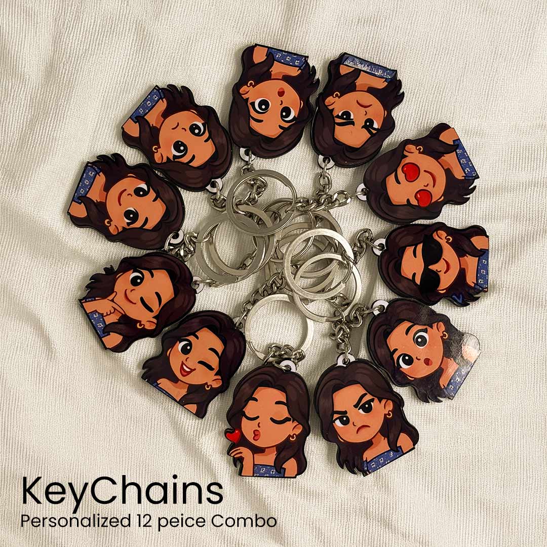 Personalized Emoji Keychain – 12-Piece - Image 3