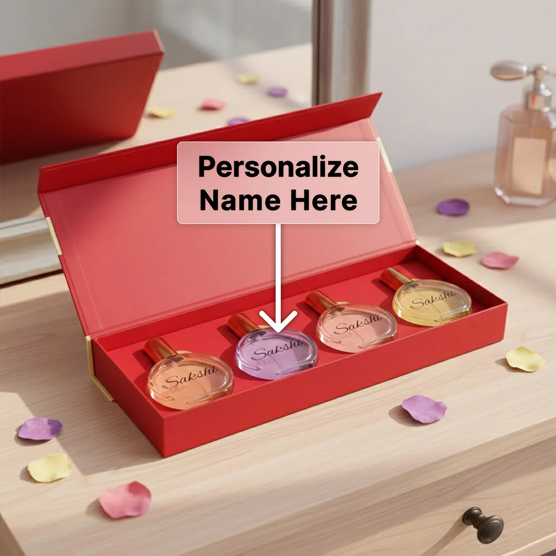 Personalized Engage Luxury Perfume Gift Set for Women (4×25 ml) - Image 2