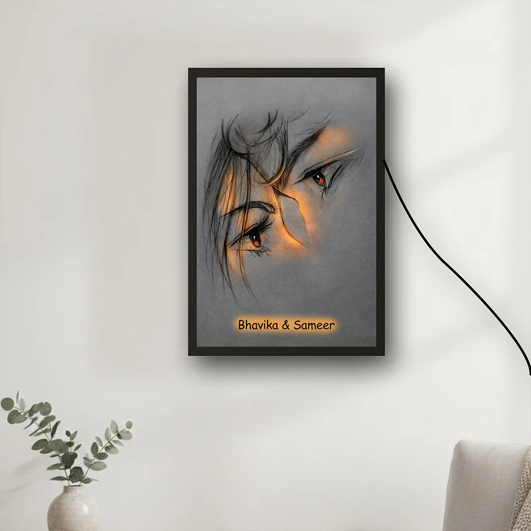 Personalized Eye Sketch LED Wall Frame (8×12")