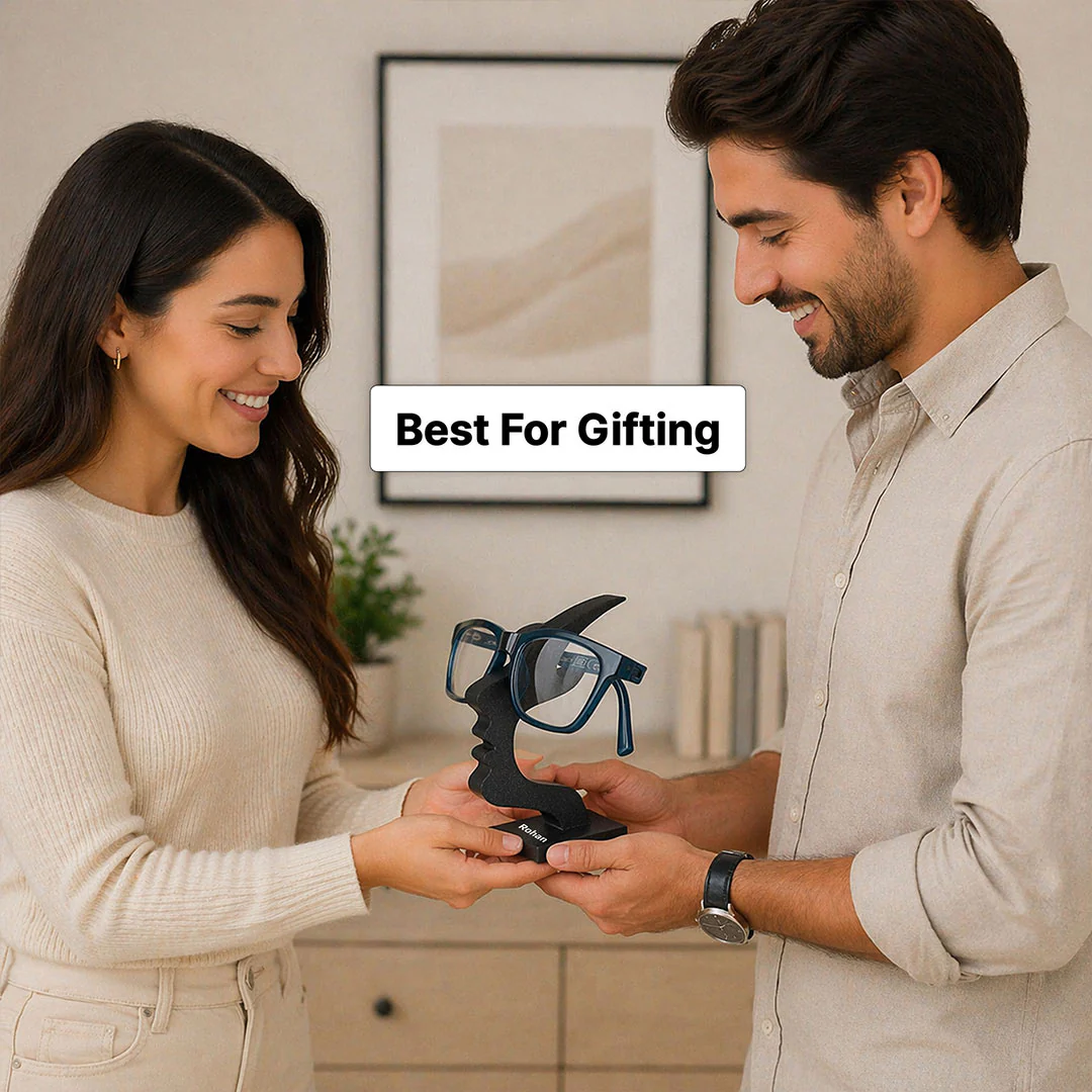 Personalized Face Design Eyeglass Holder Stand - Image 3