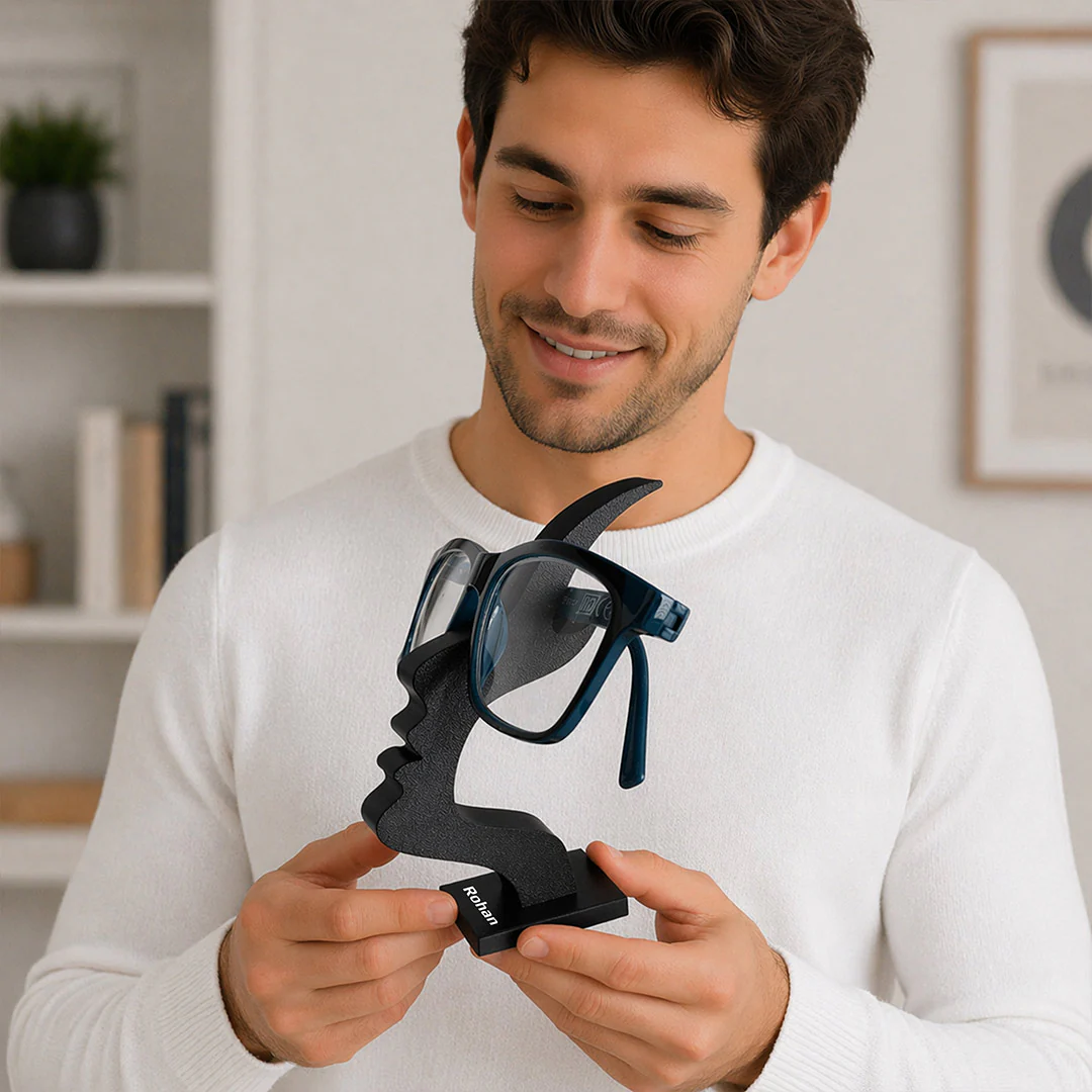 Personalized Face Design Eyeglass Holder Stand - Image 4