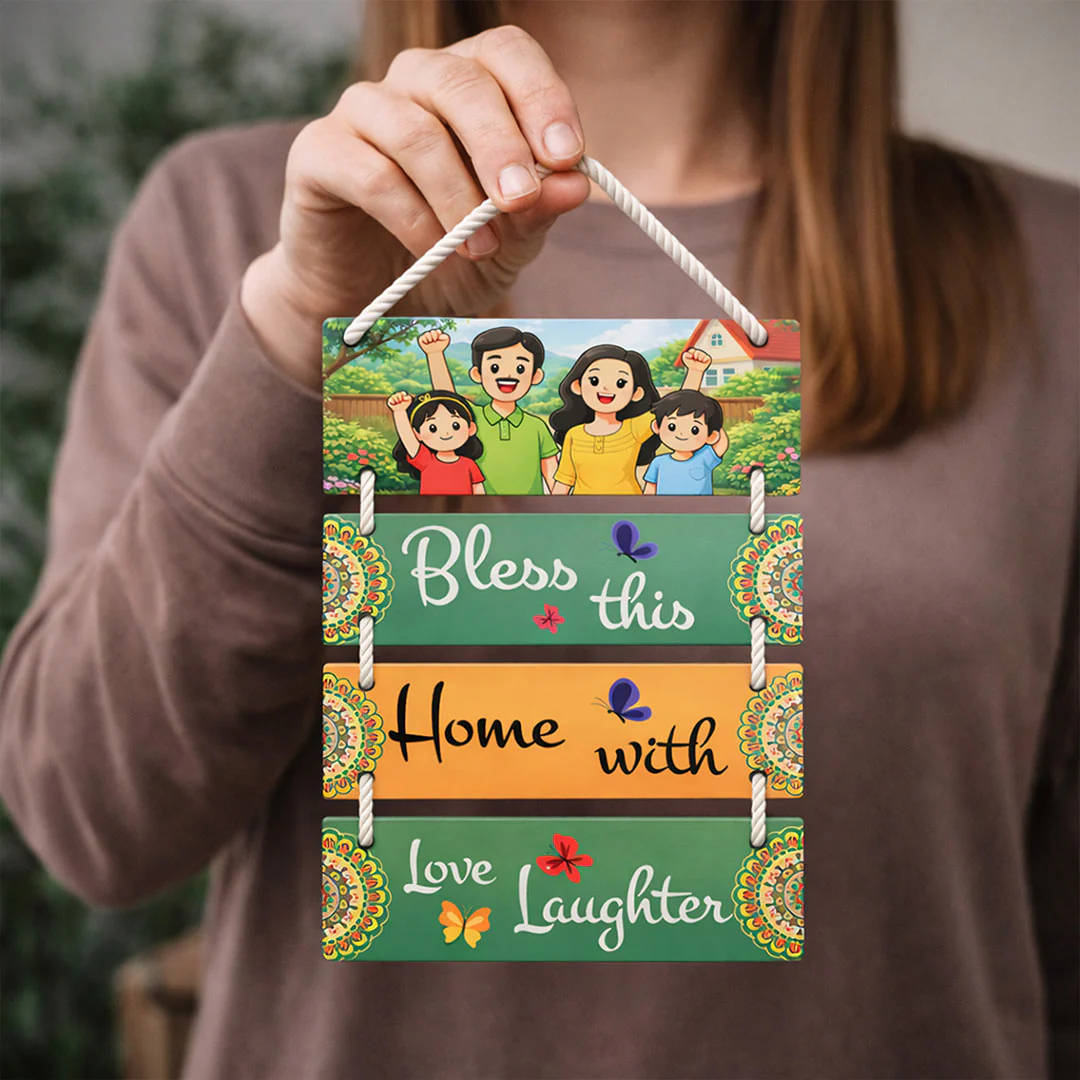 Personalized Family Bless This Home Hanging-9x13" - Image 2