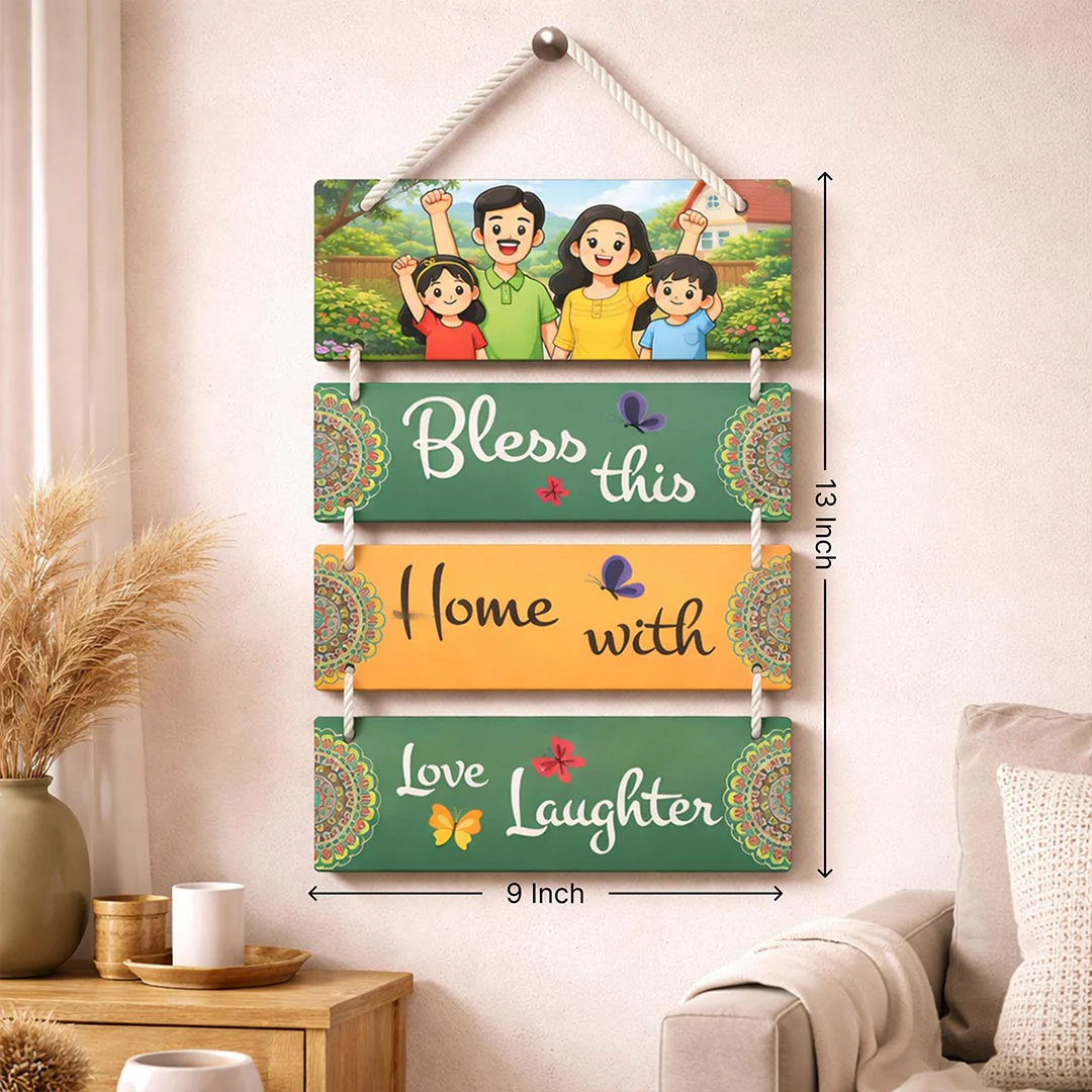 Personalized Family Bless This Home Hanging-9x13" - Image 3