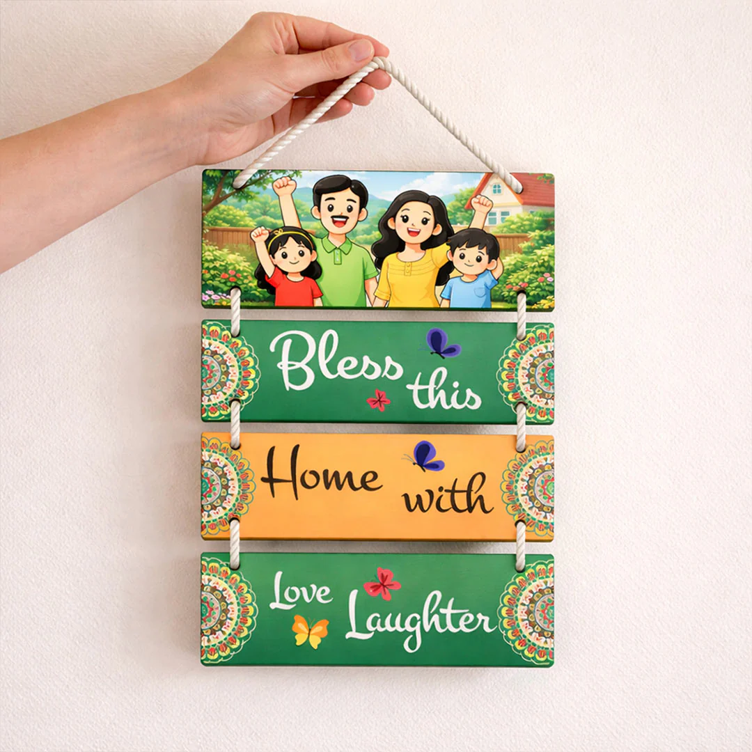 Personalized Family Bless This Home Hanging-9x13" - Image 4