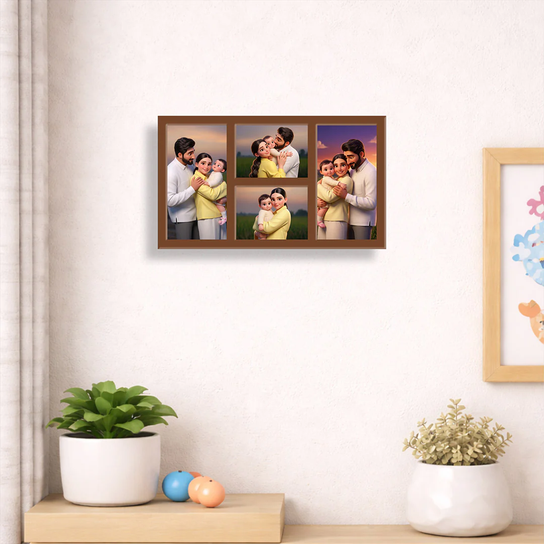 Personalized Family Photo Collage Frame -7x12"