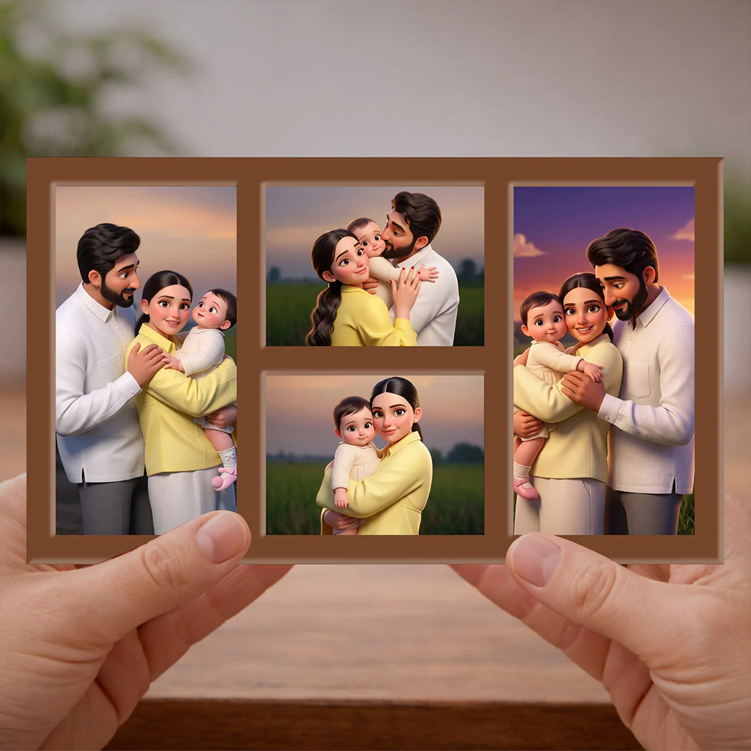 Personalized Family Photo Collage Frame -7x12" - Image 5