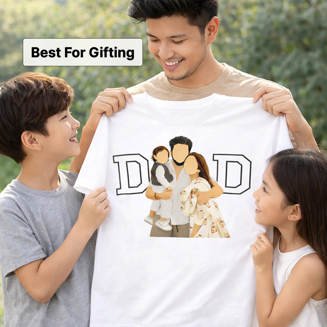 Personalized Family Photo Print White T-Shirt - Image 3