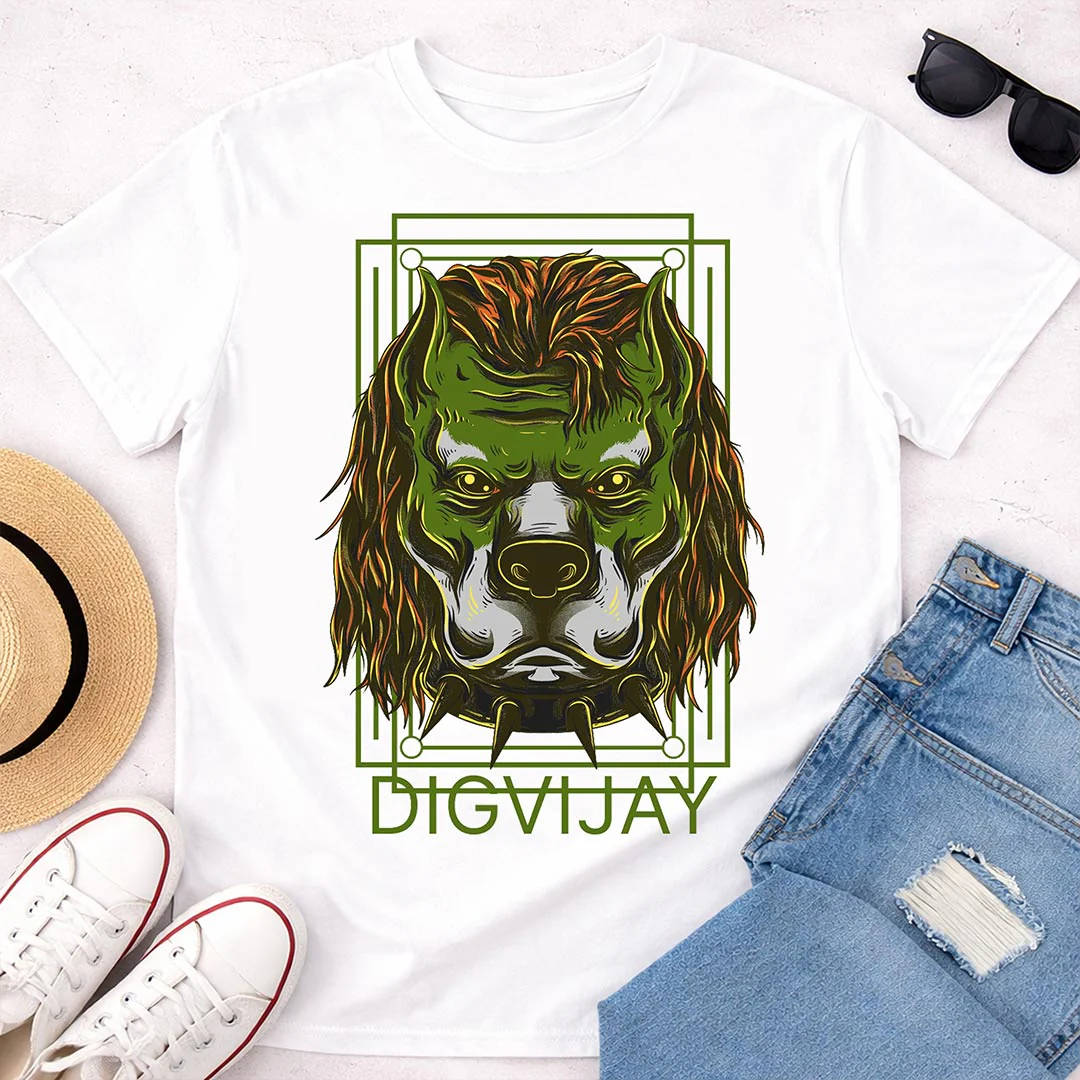 Personalized Fierce Lion Graphic T-Shirt