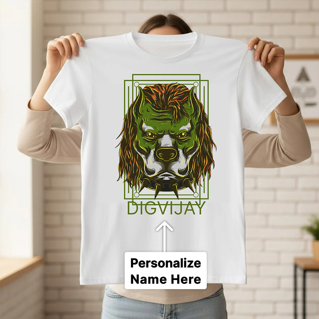 Personalized Fierce Lion Graphic T-Shirt - Image 2
