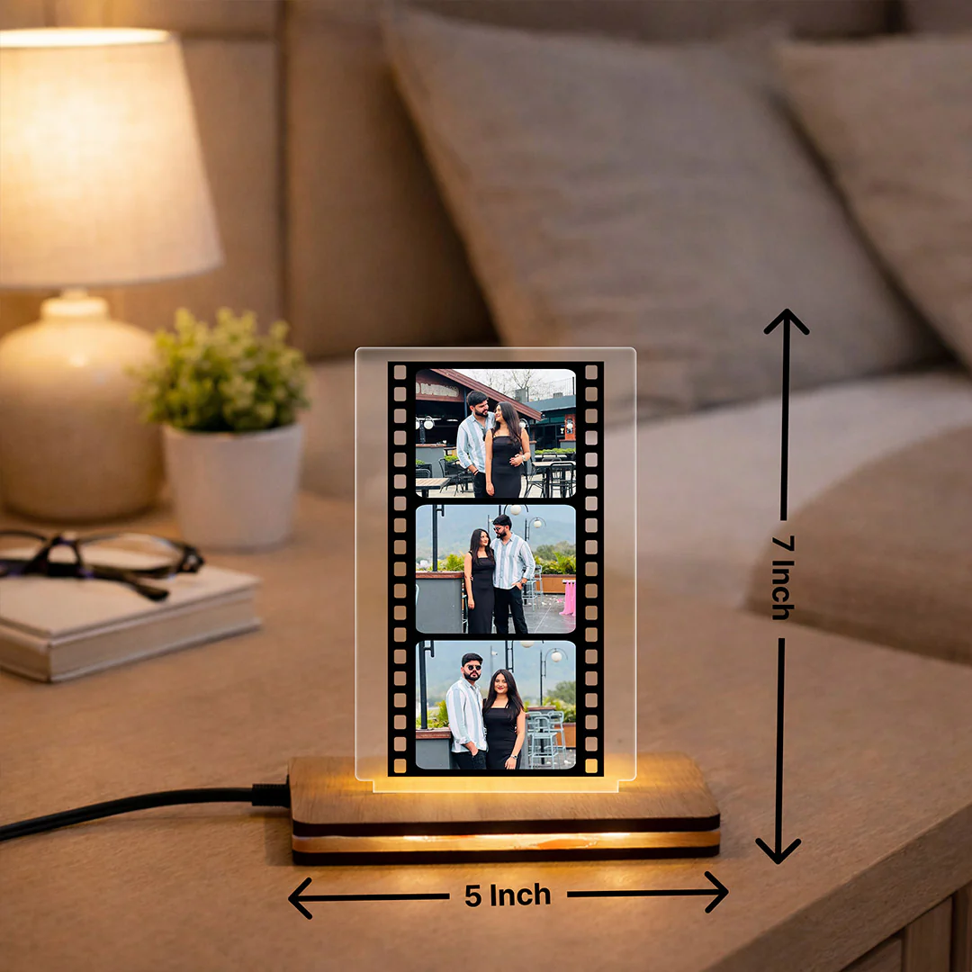 Personalized Film Strip LED Photo Frame Lamp- 7x5" - Image 3
