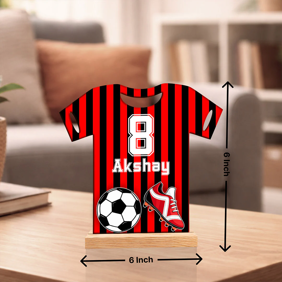Personalized Football Jersey Wooden Table Top(6x6") - Image 3