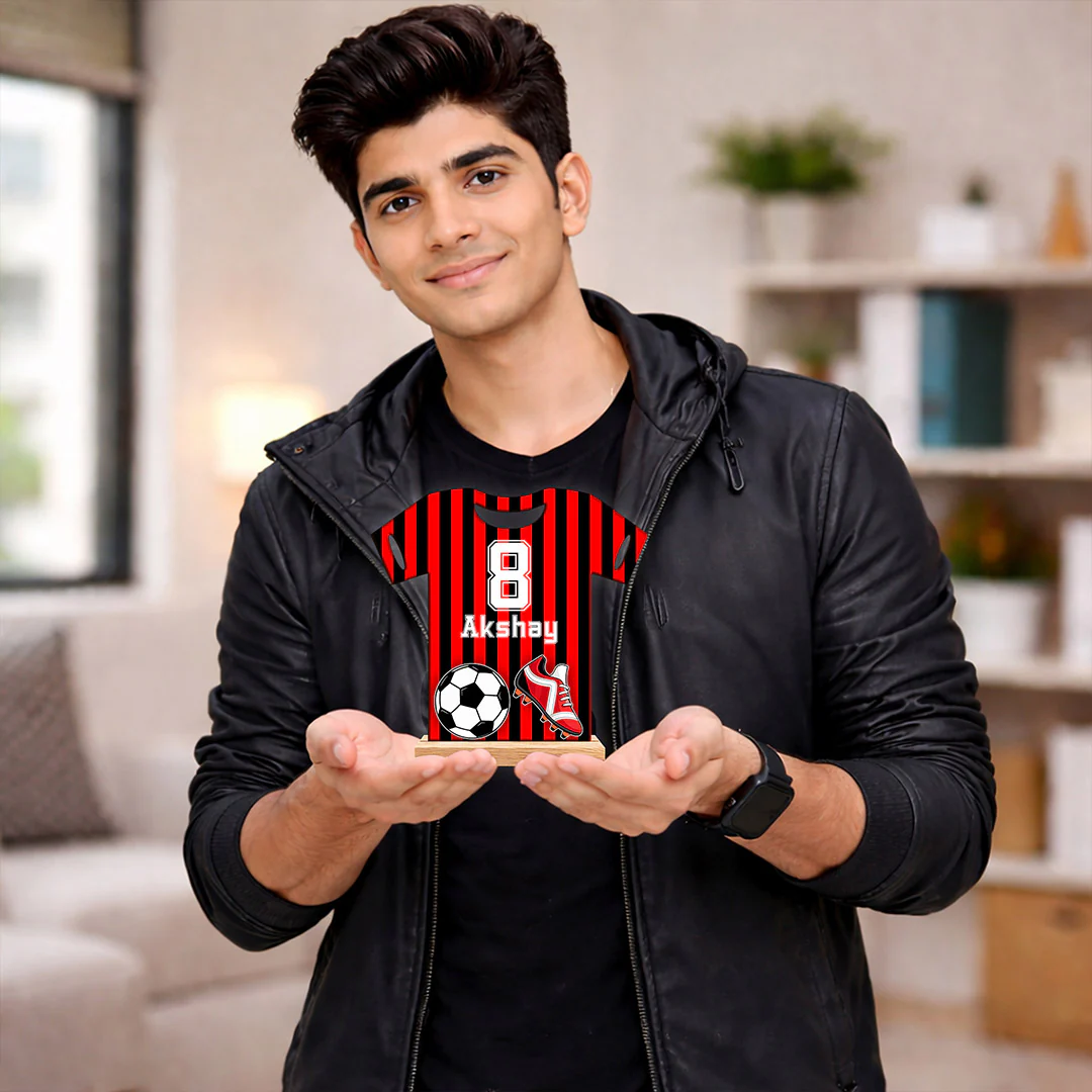 Personalized Football Jersey Wooden Table Top(6x6") - Image 5