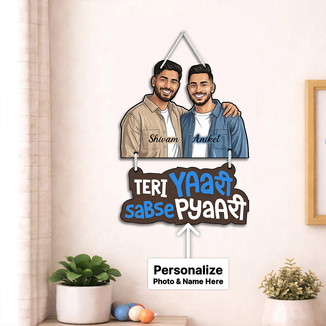 Personalized Friendship Cartoon Wall Hanger-9x12" - Image 2