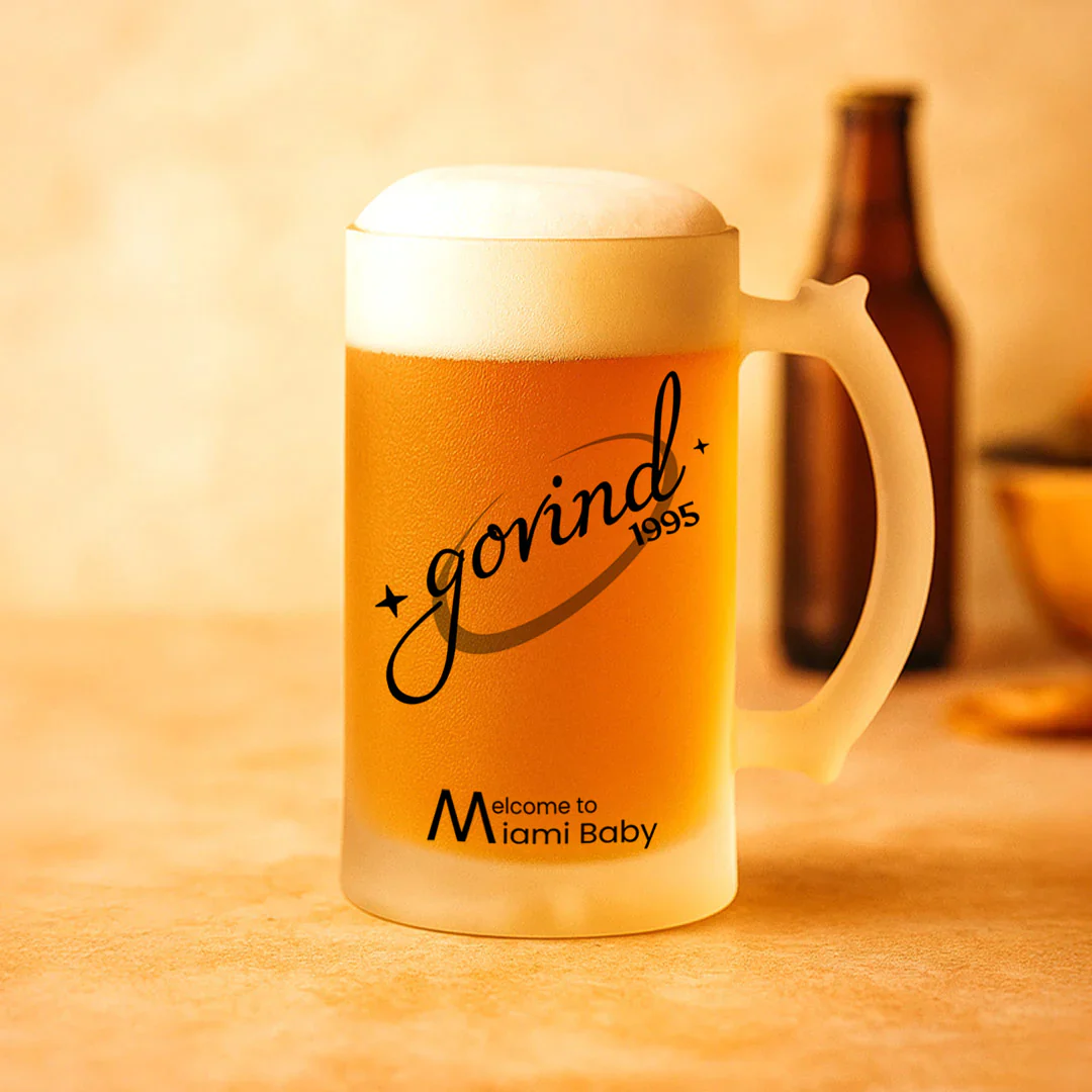 Personalized Frosted Beer Mug with Name