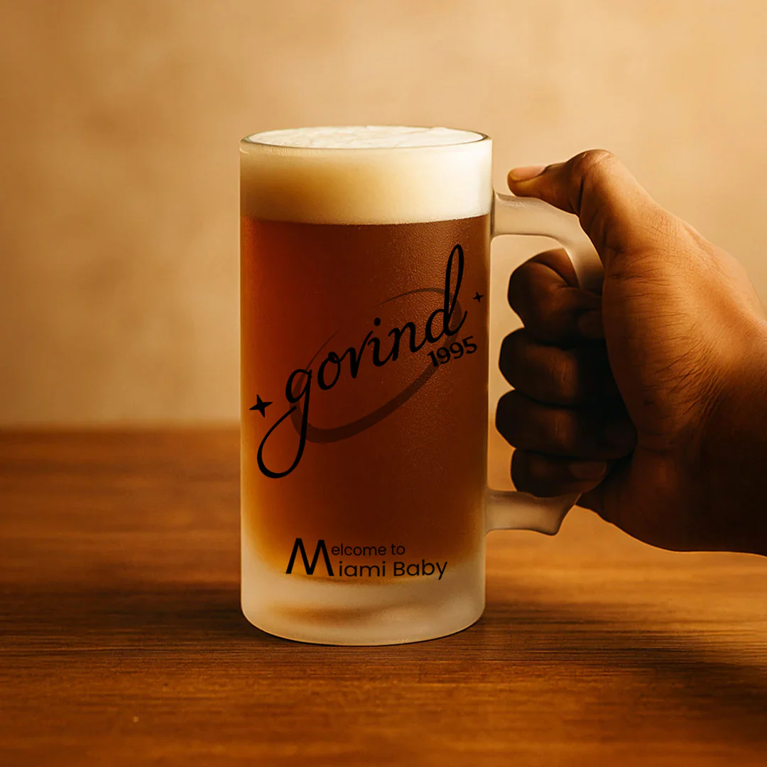 Personalized Frosted Beer Mug with Name - Image 3