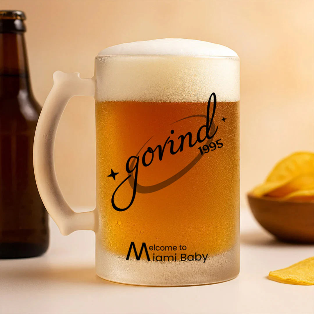 Personalized Frosted Beer Mug with Name - Image 4