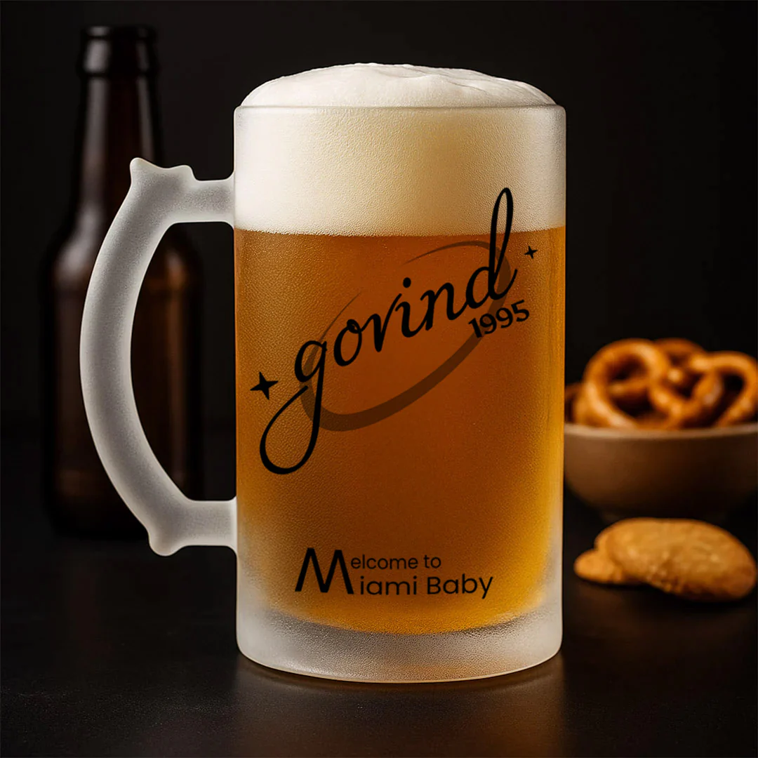 Personalized Frosted Beer Mug with Name - Image 5