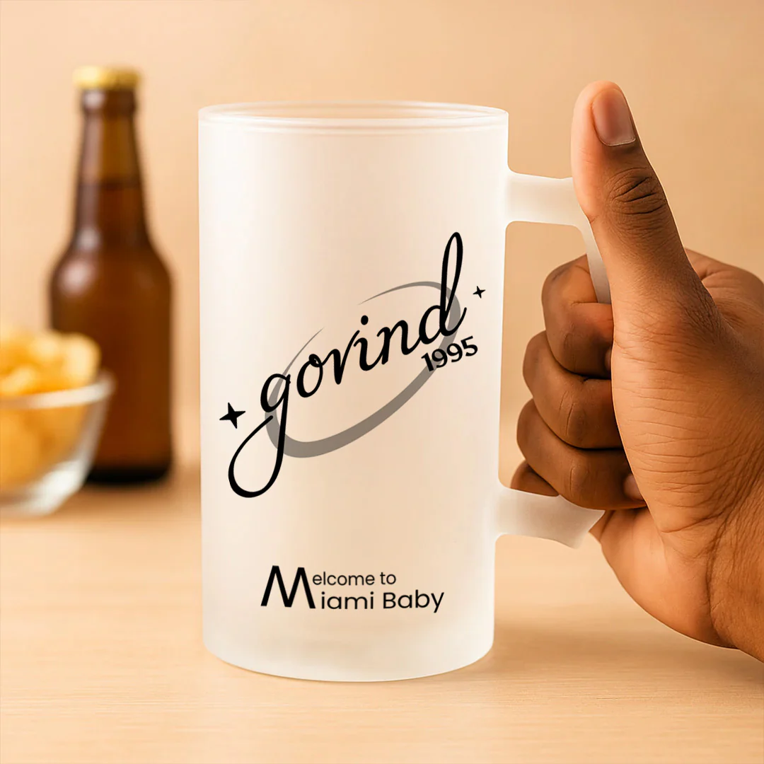 Personalized Frosted Beer Mug with Name - Image 6
