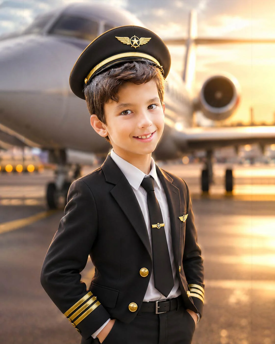 Personalized Future Pilot Portrait Digital Artwork | Custom Kids Aviation Dream Poster - Image 4