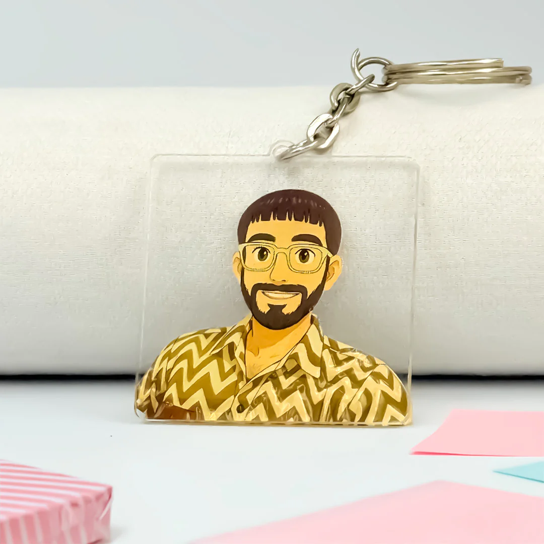 Personalized Ghibli Art Keychains – Custom Acrylic Keychain in Pixart, Square & Round Designs - Image 14