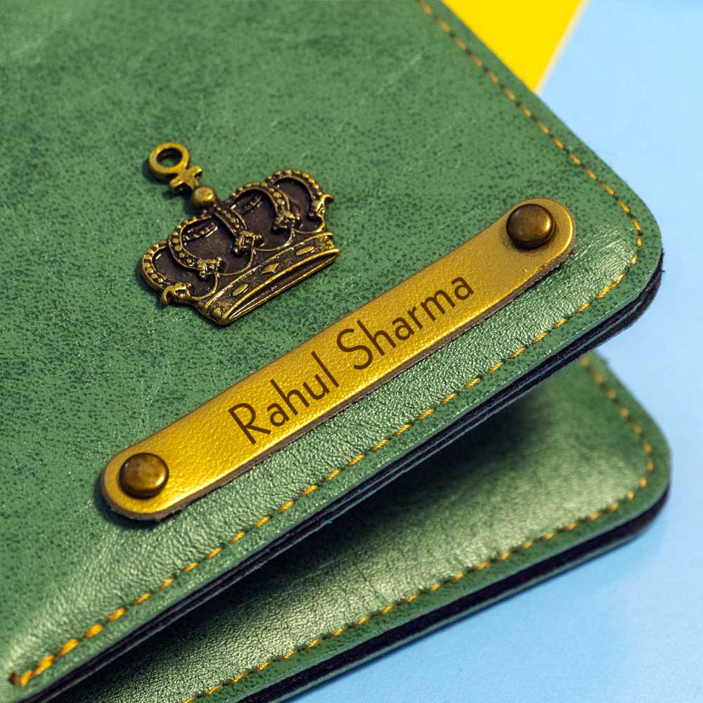 Premium Color Leather Wallet - Green - Image 3