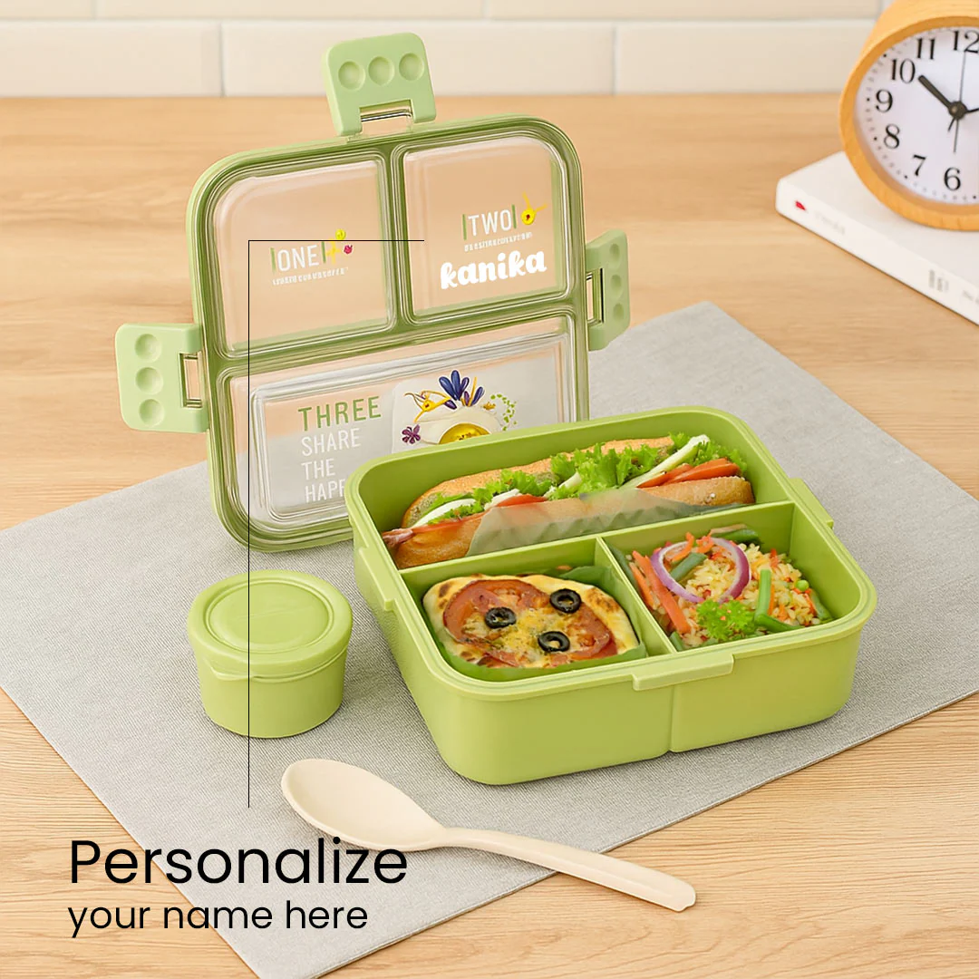 Personalized Green Unicorn Lunchbox for Kids - Image 2
