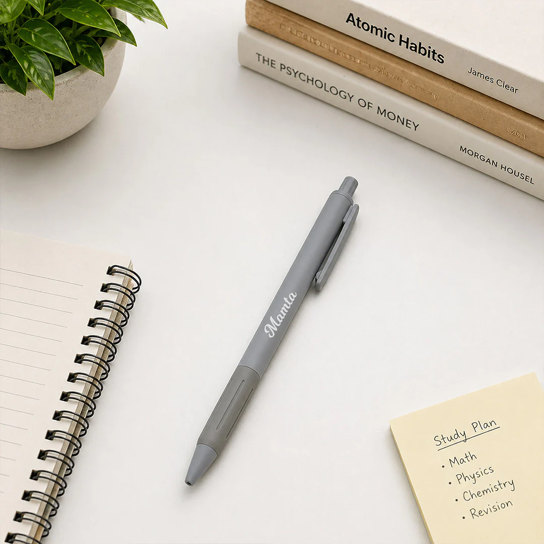 Personalized Grey Name Pen | Elegant Writing Gift for Professionals & Students - Image 5
