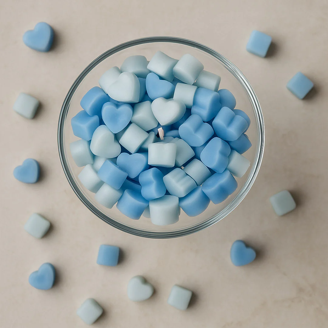 Personalized Heart Bubble Candle in Glass Cup - Image 4