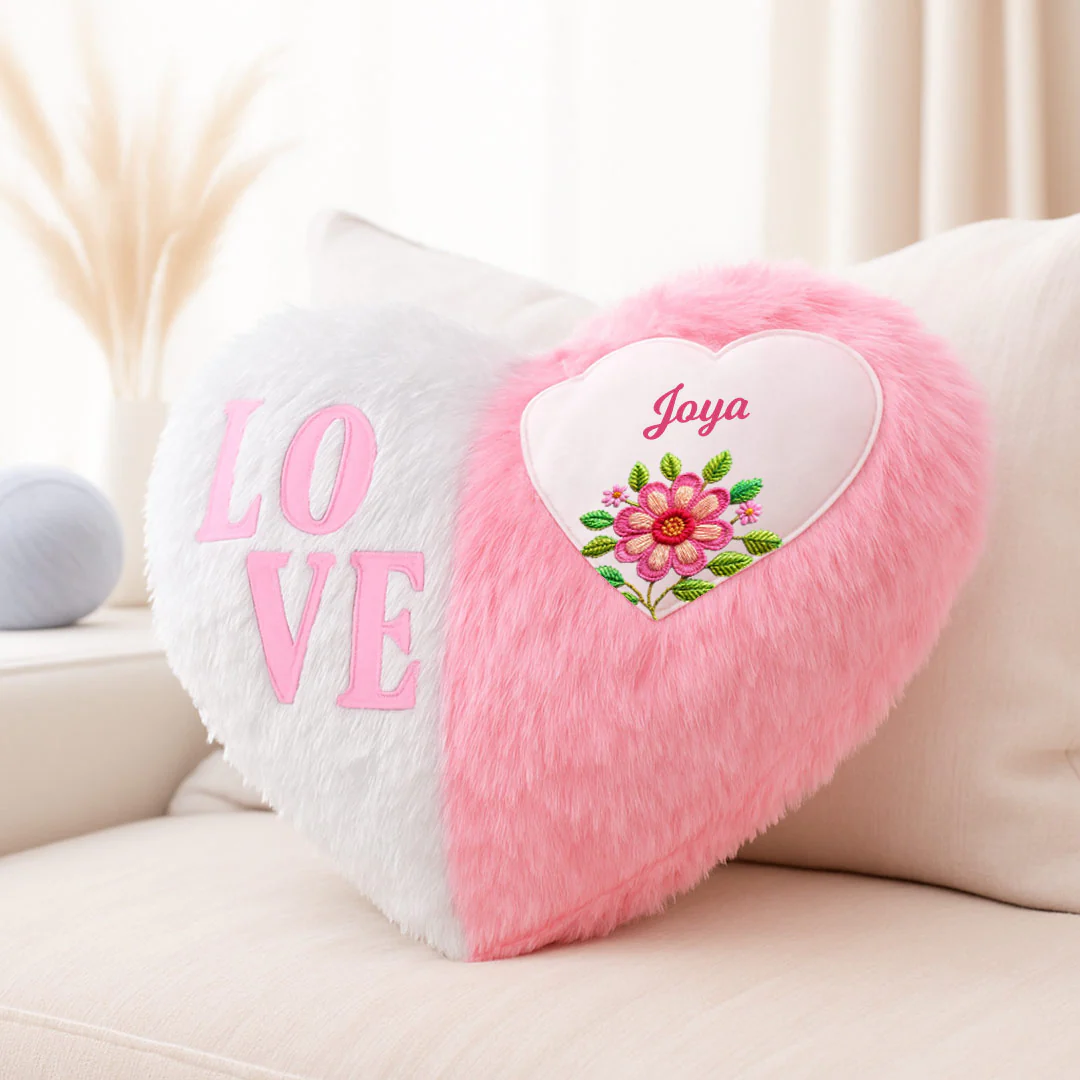 Personalized Heart-Shaped Love Cushion - Image 4