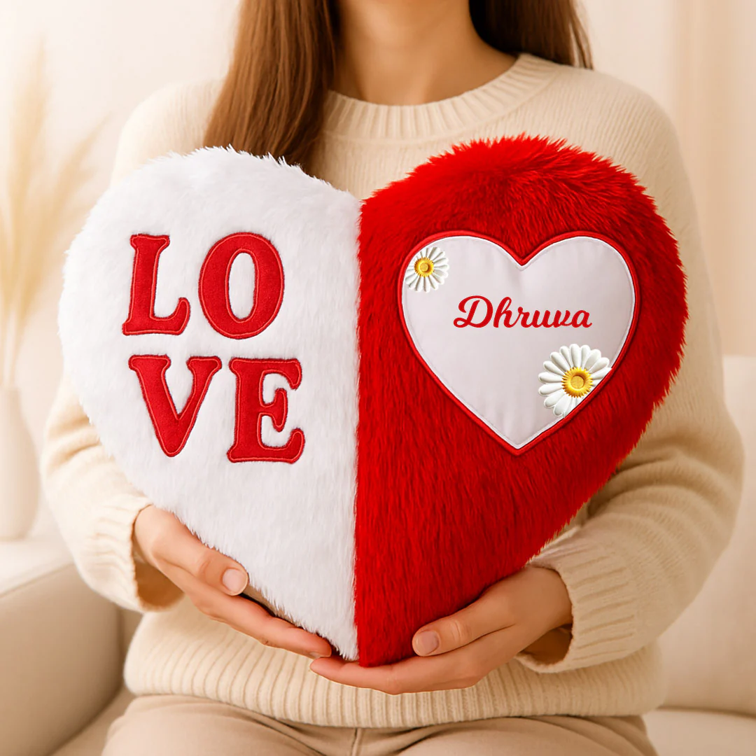 Personalized Heart-Shaped Love Cushion - Image 5