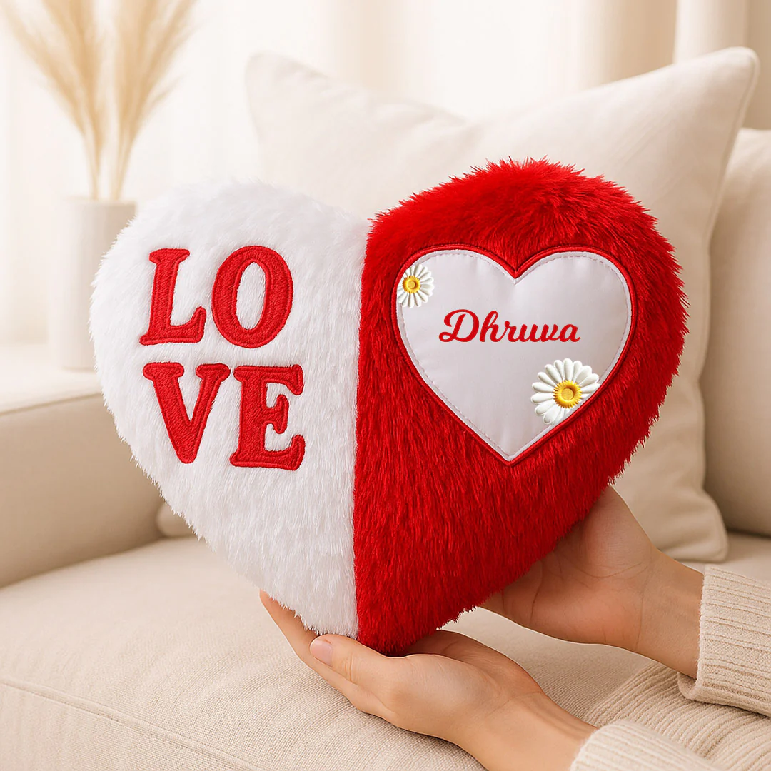 Personalized Heart-Shaped Love Cushion - Image 7