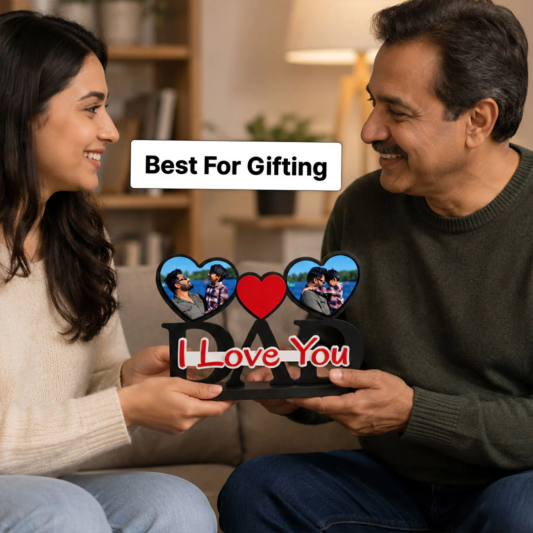 Personalized I Love You Dad Photo Frame | Custom Father’s Day Memory Gift - 7x4.5" - Image 5