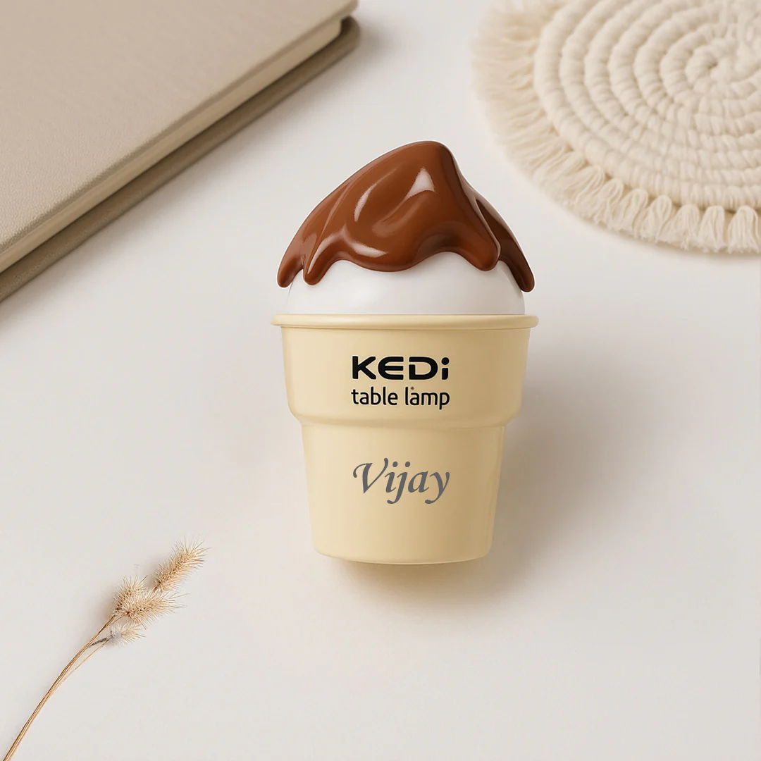 Personalized Ice Cream Cone LED Table Lamp - Image 5