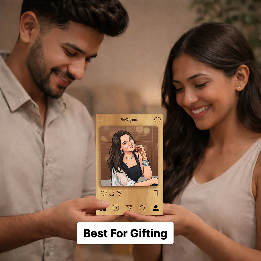 Personalized Instagram Wooden Photo Frame Table Stand (4x6") - Image 4