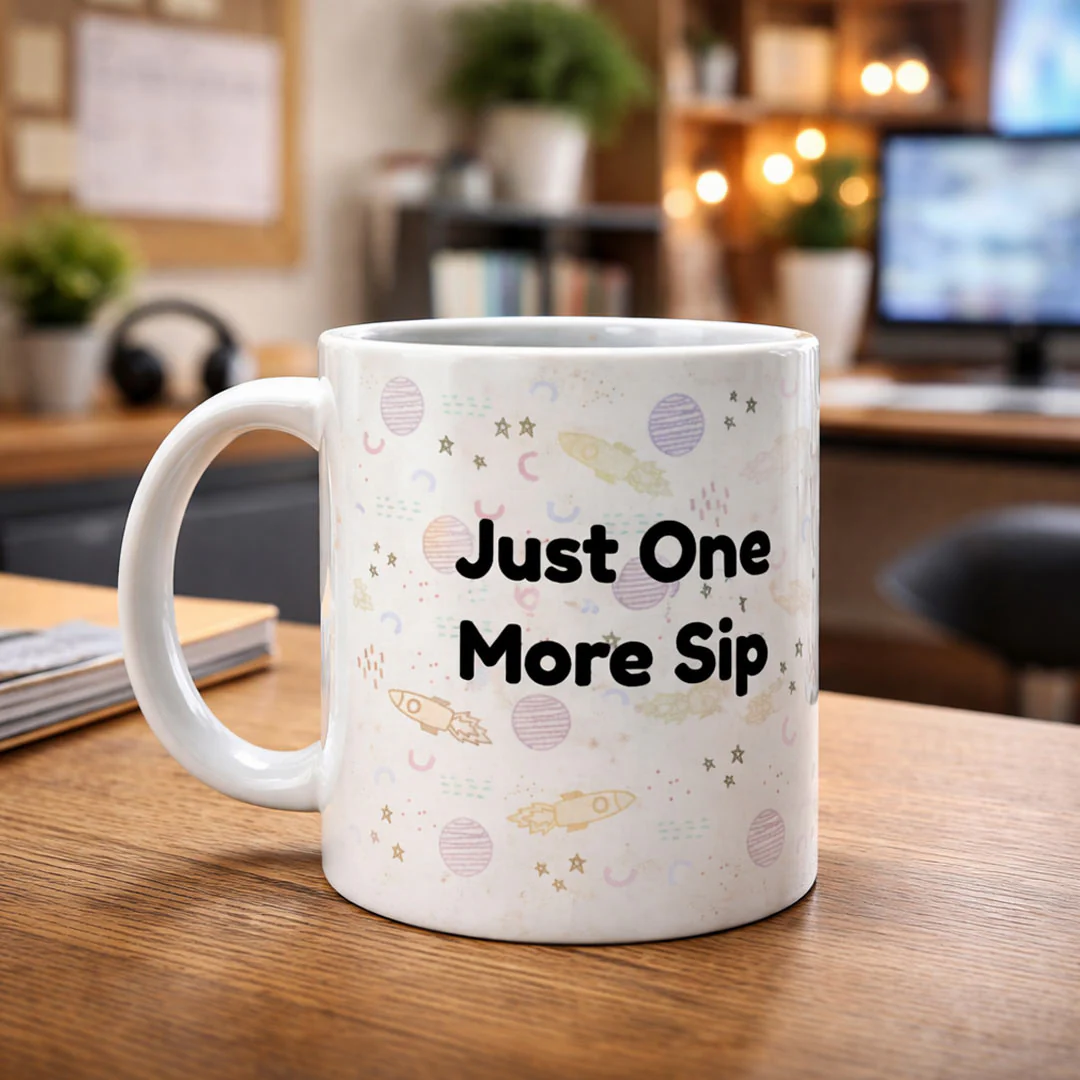 Personalized Kawaii Illustration Ceramic Mug – 250ml - Image 4
