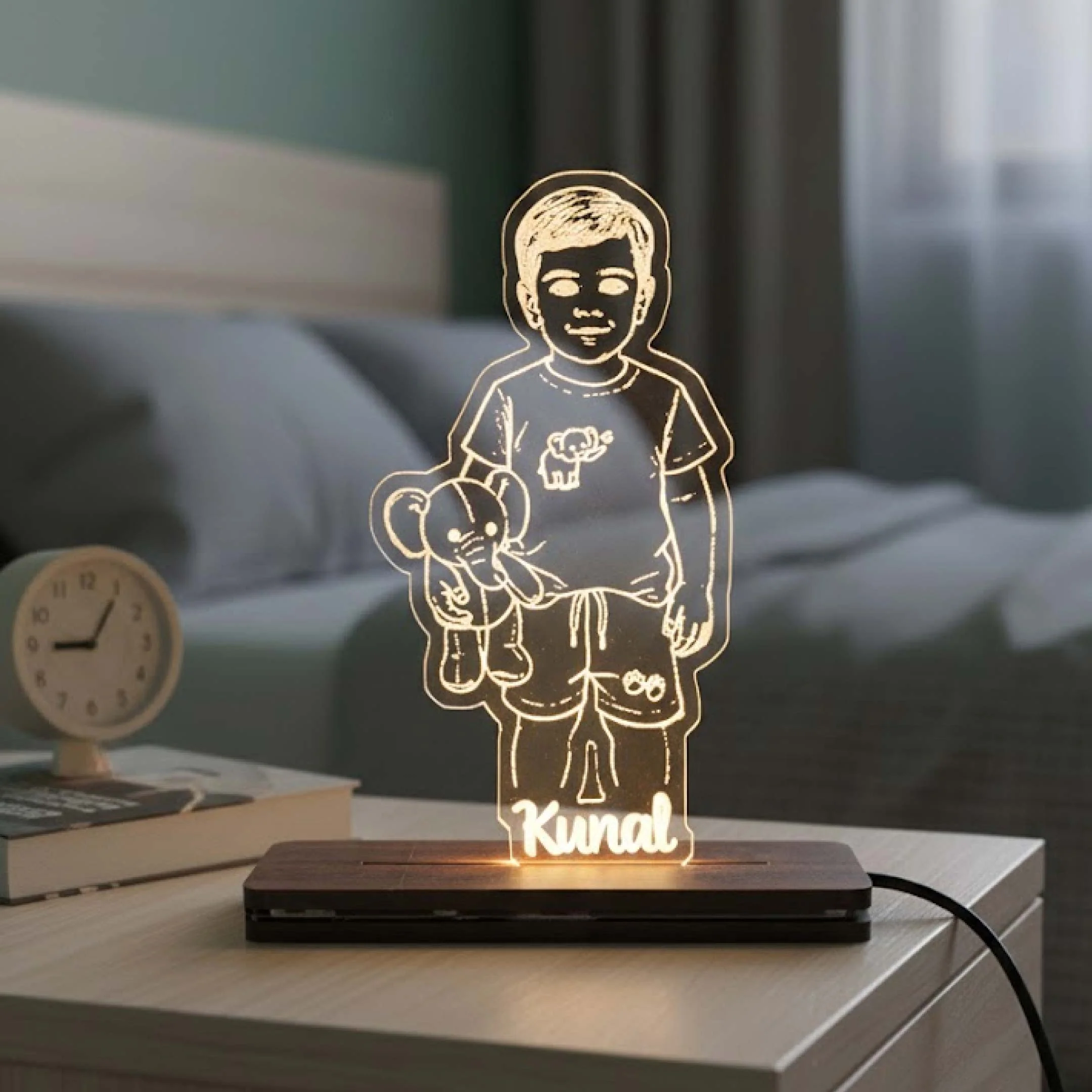 Personalized Kids Acrylic Name Lamp (4×7") - Image 2