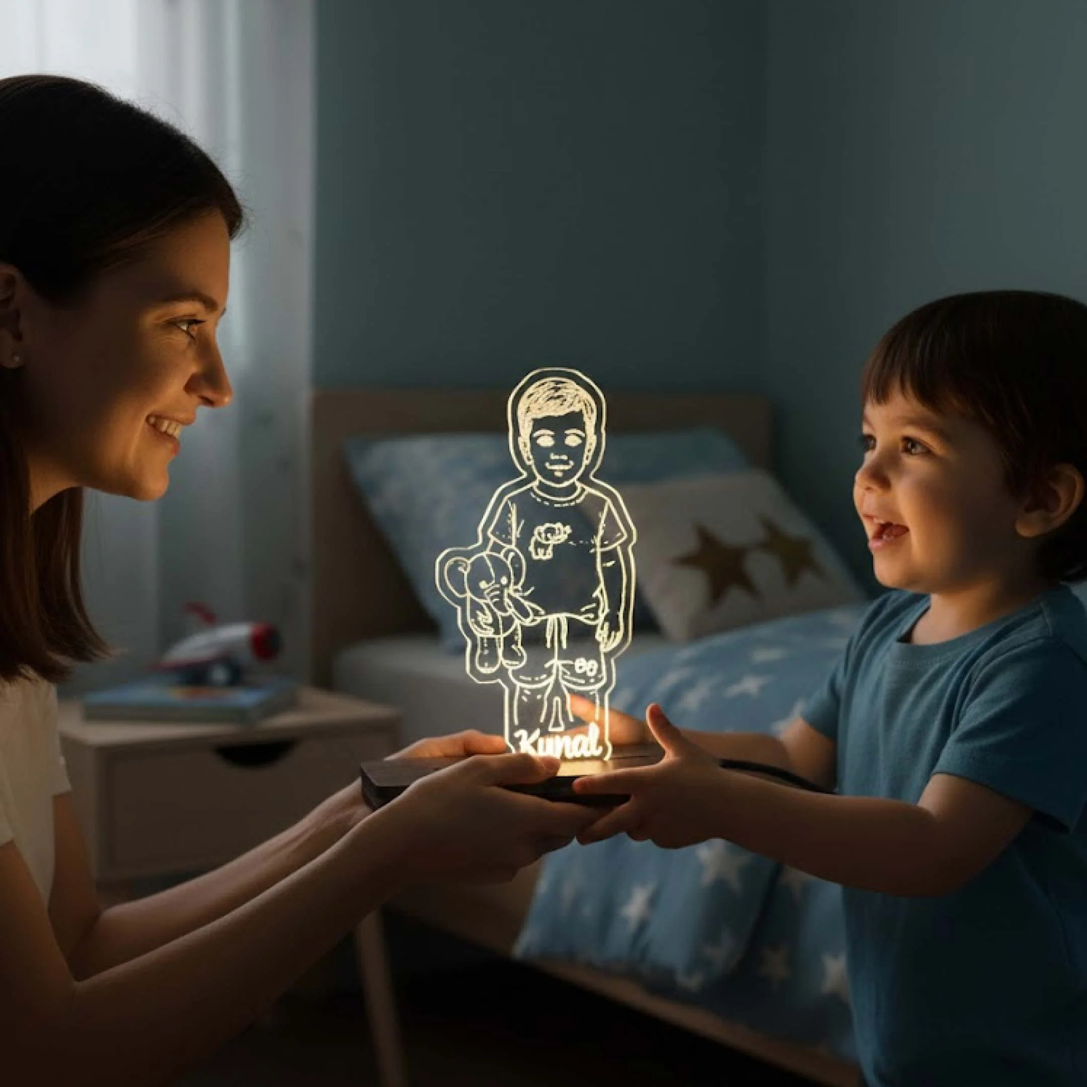 Personalized Kids Acrylic Name Lamp (4×7") - Image 4
