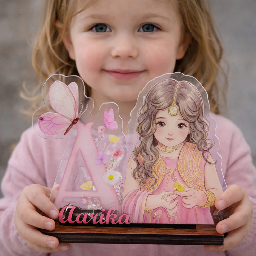 Personalized Kids Alphabet Name Acrylic LED Lamp (9×8") - Image 4