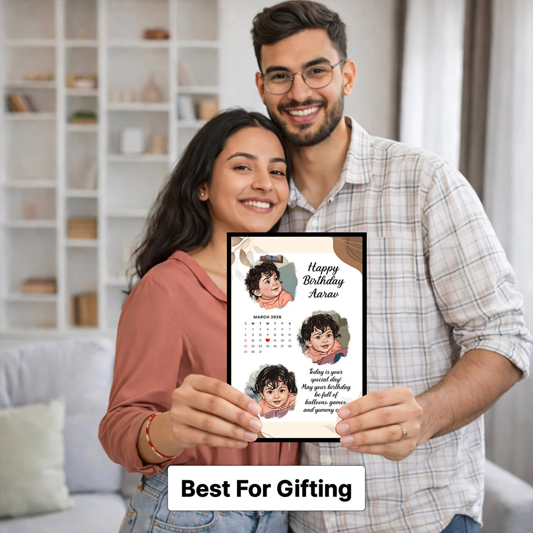 Personalized Kids Birthday Photo Calendar Frame - Image 5
