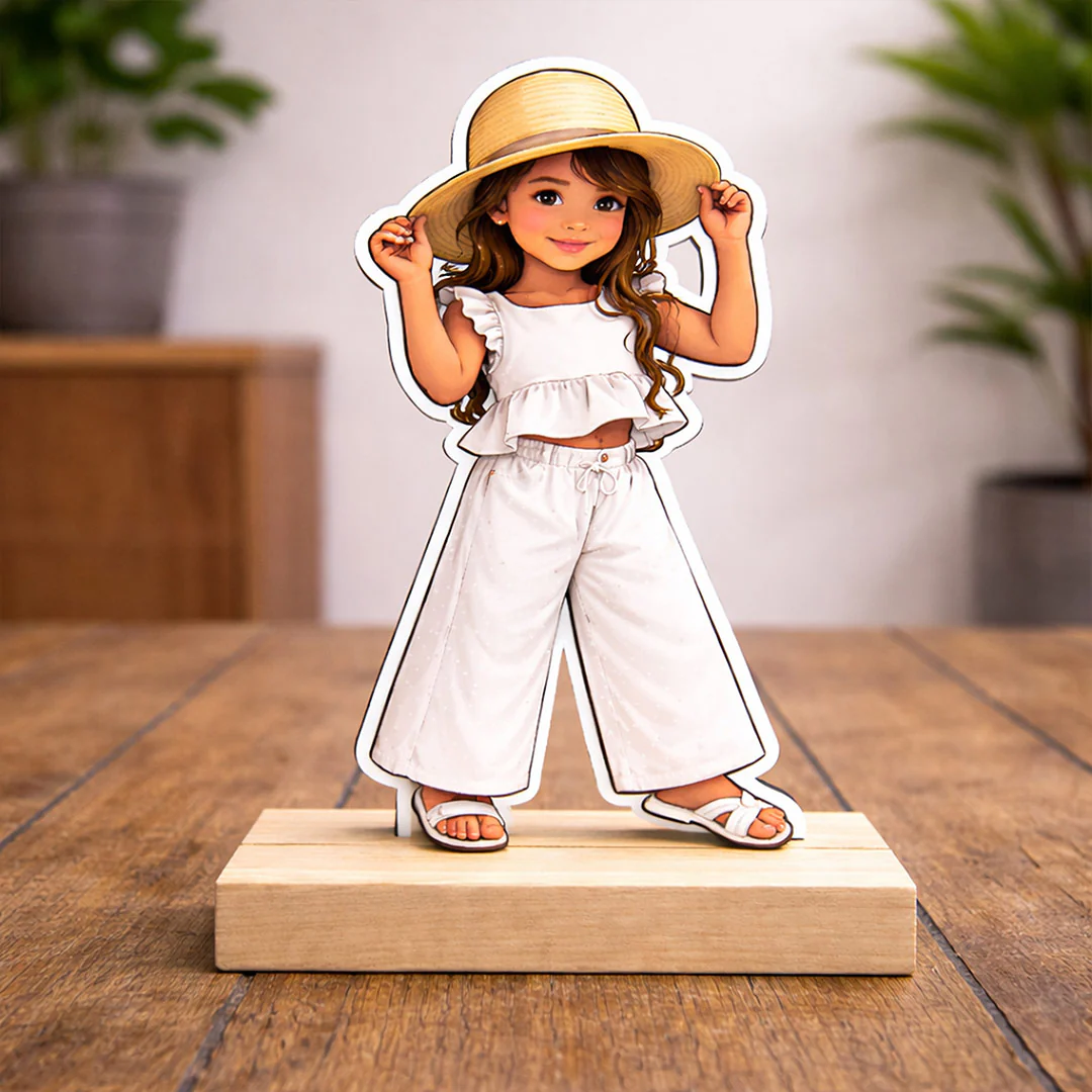 Personalized Kids Cartoon Photo Stand-(7x4")