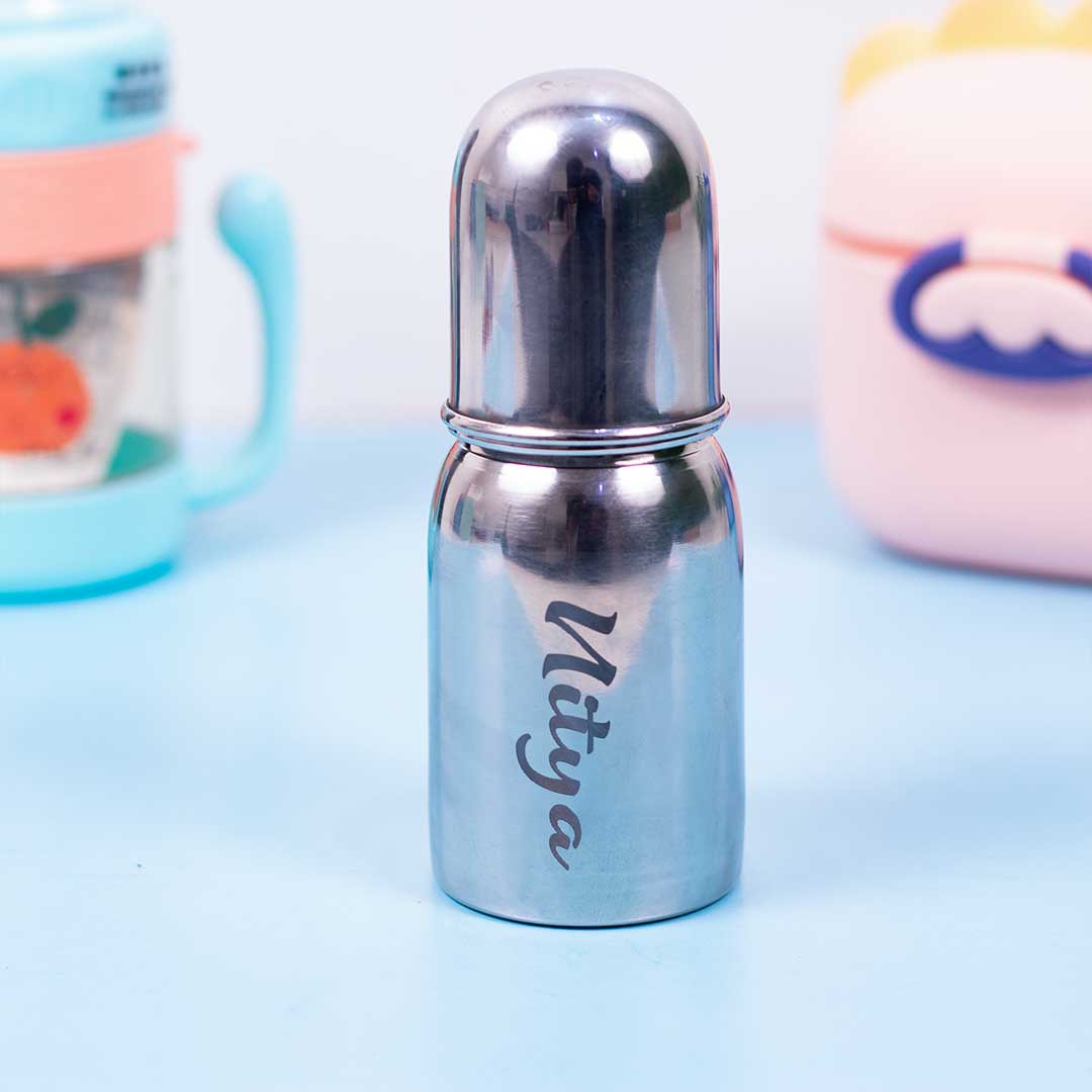 Personalized Kids Feeder / Stainless Steel Baby Bottle for Infant - Image 23