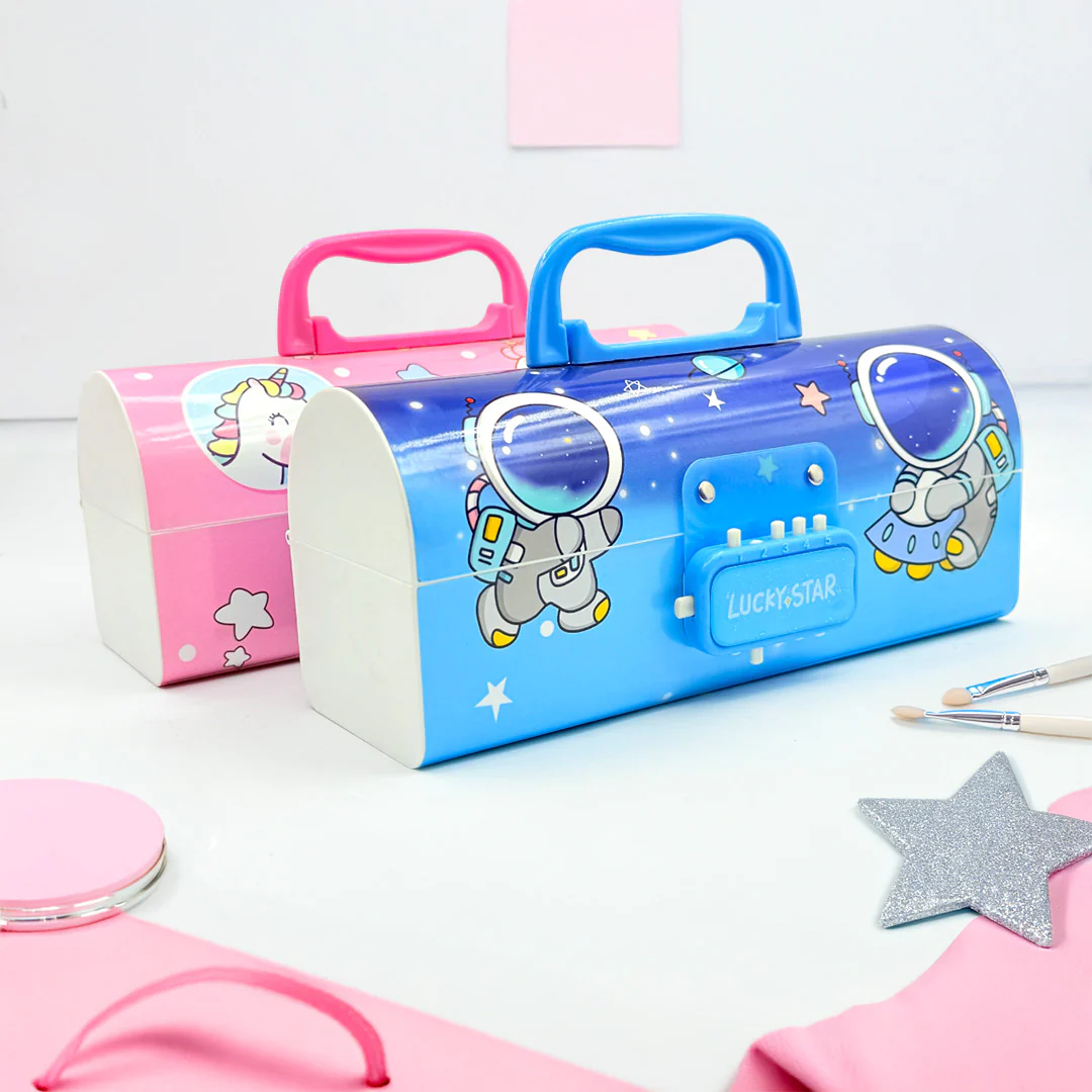 Personalized  Kids Pencil Box With Password Security / Kids Makeup kit - Image 2