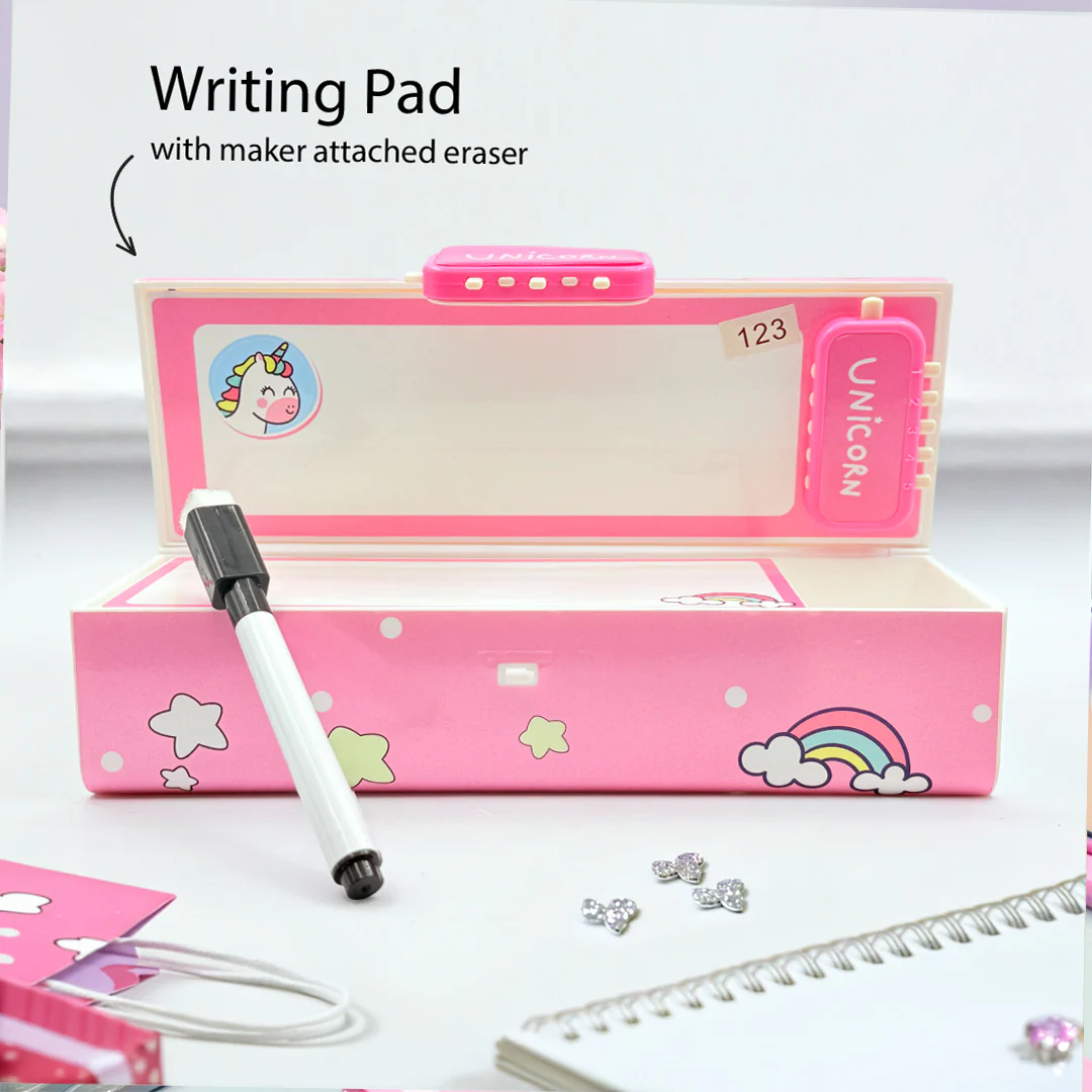 Personalized  Kids Pencil Box With Password Security / Kids Makeup kit - Image 7