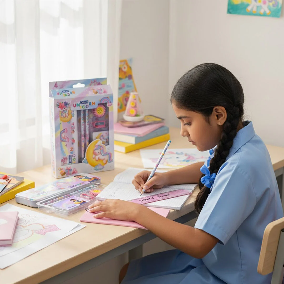 Personalized Kids Unicorn Stationery Combo Set - Image 7